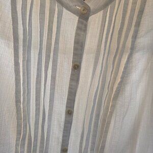 J. JILL top blouse Size L WHITE Sleeveless NEW no tag Cotton Gauze